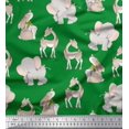 thumbnail image 1 of Soimoi Cotton Voile Fabric Deer,Elephant & Rabbit Kids Print Fabric by Yard 42 Inch Wide, 1 of 2