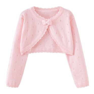 Lovzfmll Cardigan en Tricot à Nœud pour Nouveau-Nés, Tout-Petits, Enfants, Filles, Design Cape à Col Rond, Vêtement d'Hiver Côtelé Chaud pour Nourrissons de 0 à 10 Ans