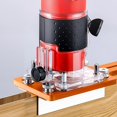thumbnail image 2 of Wood Router Slotting Locator Tool Aluminum Alloy Base Plate for Edge Trimmer Chamfering Grooving Curve Cutting Woodworking 65mm Diameter 0-5cm Thickness(With stopper), 2 of 10