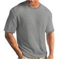 thumbnail image 1 of DPTALR T-shirt Tricoté d'Été Uni à Col Rond à Manches Courtes pour Homme, 1 of 5