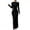 c01Black, variant on JGGSPWM One Shoulder Long Sleeve Dress for Women Solid Color Ruched Night Out Formal Maxi Fall Wedding Guest Dresses White S
