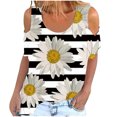 thumbnail image 1 of Birdeem Mode Femme Col Rond Imprimé Manches Courtes T-Shirt Blouse Hauts Chandail, 1 of 1