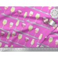 thumbnail image 2 of Soimoi Moss Georgette Fabric Wine Glass Bar Print Fabric by the Yard 42 Inch Wide, 2 of 3