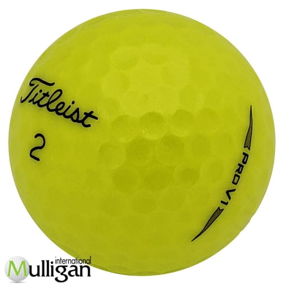 Mulligan - 48 Titleist ProV1 2020 4A Recycled Used Golf Balls, Yellow