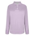 thumbnail image 3 of asjyhkr Plus Size Womens Long Sleeve Shirts Button Summer Tops Trendy 2025 Work Business Causal T Shirts, 3 of 6