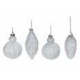 thumbnail image 1 of Glass Glitter Ornament Light Blue - Set of 12, 1 of 3