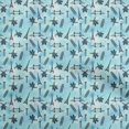 thumbnail image 1 of oneOone Georgette Viscose Turquoise Blue Fabric Travel Craft Projects Decor Fabric Printed By The Yard 42 Inch Wide, 1 of 5