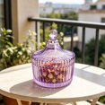 thumbnail image 4 of ZZkhGO Vintage Ribbed Glass Jars with Lids, Food-Safe Clear Storage Containers with Decorative Texture, Candy Trinket Kitchen Home Organizer for Countertop Shelf, 4 of 5