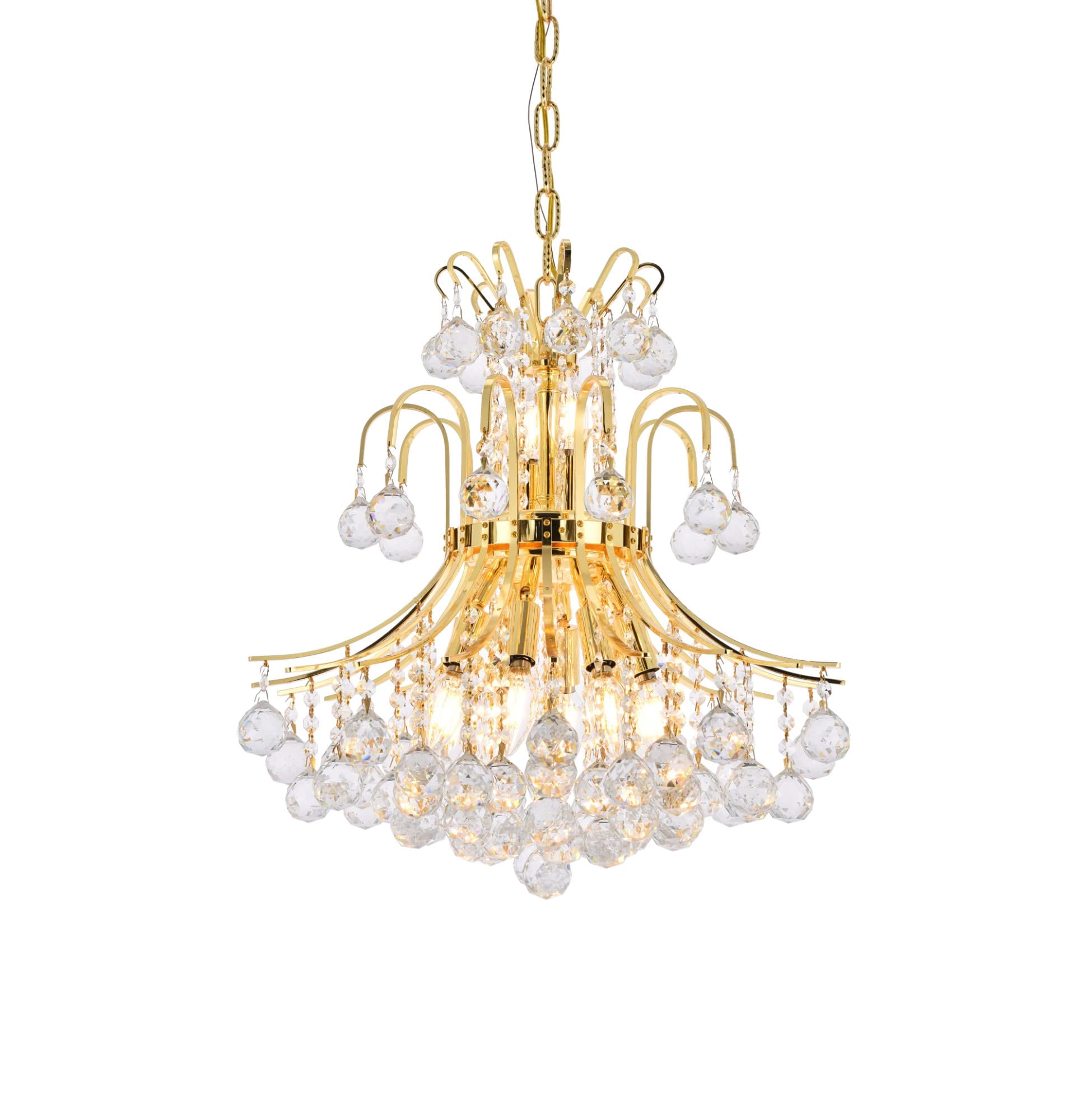 Elegant Lighting Toureg 19" 10 Light Royal Crystal Chandelier