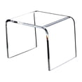thumbnail image 3 of Tnarru Acrylic Side Table Acrylic Coffee Table Clear for Drink, Food, Snack Home Decor Modern Office with Round Edge Clear End Table Transparent, 3 of 7