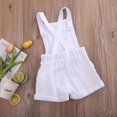 thumbnail image 2 of Unisex Infant Baby Square Neck Romper Pure Color Strap Bodysuit, 2 of 7