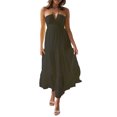 thumbnail image 2 of SUNSIOM Women's Summer Sleeveless Halter Neck Tie-Up Long Dress Backless Ruffle Hem Flowy Sundress, 2 of 6
