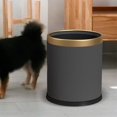 thumbnail image 2 of Open Top Trash Can Trash Bucket Garbage Can for Guestroom Restroom Bathroom Gray, 2 of 9