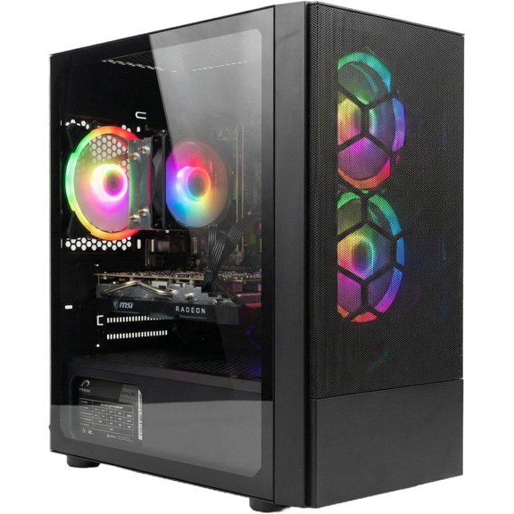 STGAubron Gaming PC Computer Desktop, Intel Core i7 up to 3.9GHz, GeForce RTX 2060 6G, 16G RAM, 512G SSD, WiFi, BT 5.0, RGB Fan x3, Windows 11 Home