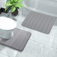 thumbnail image 1 of Sokhug Rugs Clearance Bathroom Rugs Sets 2 Foam Bath Mat for Toilet Soft Absorbent Bath Rugs Non-Slip Thick Machine Washable, 1 of 8