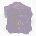 thumbnail image 2 of Inkdotpot Real Gold Foil Bracket Shape Paper Hang Tags Made With Love Wedding Favor Tags Pack Of 50, 2 of 7