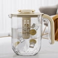 thumbnail image 2 of Fesfesfes Pichet Infuseur de Fruits en Verre 1,8 L avec Robinet, Distributeur d'Eau pour Réfrigérateur pour Limonade, Thé Glacé, Boissons, Contenant à Boissons avec Filtre Amovible, 2 of 5