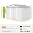 thumbnail image 3 of Outsunny 9' x 6' Garden Storage Shed w/ Steel Foundation Kit, 3 of 10