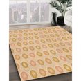 thumbnail image 3 of Ahgly Company Tapis d'Intérieur Rond Lavable en Machine Orange Transitionnel, 3 Pieds Rond, 3 of 7