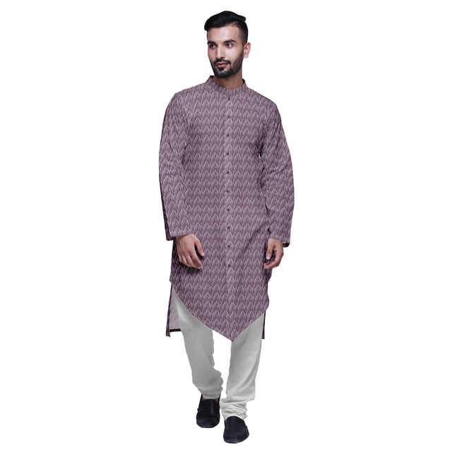 Atasi Printed Designer Rayon Button Down Casual Kurta With Pajama For Men