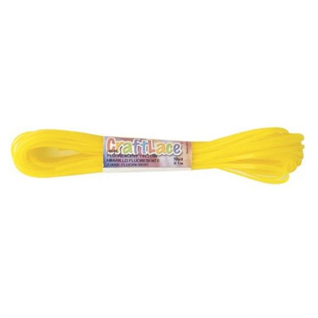 CraftLace Spool Fluorescent Yellow - 100 yds - Pack of 24