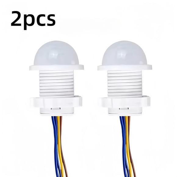 HLONK 2 Pcs Interrupteur Lumineux Intelligent PIR avec Détecteur de Mouvement, Filaire, pour Plafond/mural, Minuterie Marche/arrêt Automatique (15s/45s/196.85 Pouces) - Tension Grand 85-265V Prêt à l'Emploi pour Ventilateurs DEL Downlights Energ