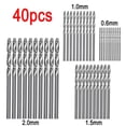 thumbnail image 1 of Drill Bit Set 40Pcs High Speed Steel Coated Bits for 1/15/2/25/3mm Precision Drilling Tools & Home Improvement 40PCS, 1 of 6