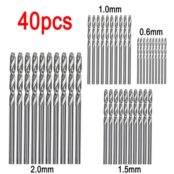 Product Drill Bit Set 40Pcs Speed Coated Steel Bits for 1/15/2/25/3mm Precision Drilling for Home Improvement 40PCS