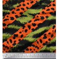 thumbnail image 1 of Soimoi Green Rayon Fabric Leopard & Wild Animal Skin Print Sewing Fabric BTY 56 Inch Wide, 1 of 3