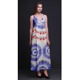 thumbnail image 2 of Bimba Robe Longue Maxi Bohème à Bretelles Sans Manches Imprimée Teinture sur Nœuds pour Femme - Petit, 2 of 6