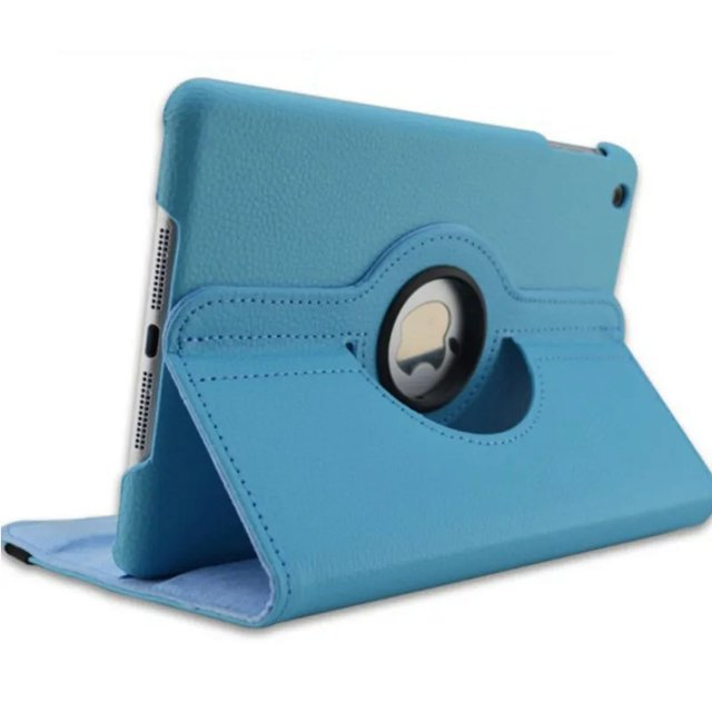 Case For Apple iPad Pro 12.9 360 Rotating Smart Cover iPad 12.9 Pro 3 4 5 6th Gen 12.9" PU Leather Protective Funda Tablet Shell sky blue Pro12.9 2nd Gen 2017