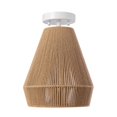 thumbnail image 1 of Grant 1-Light Flush Mount Ceiling Light, Matte White, Twine Shade, 1 of 9