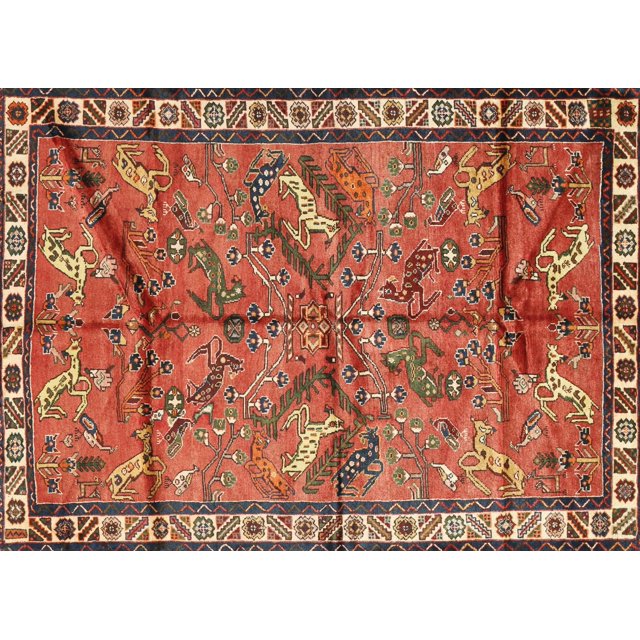 Ahgly Company Tapis d'Intérieur Lavables en Machine Rectangulaire Traditionnel Peru Brun, 6' x 9'