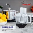 thumbnail image 3 of Preethi Chef Jar Food Processor Attachment, Stainless Steel Blades, Plastic Jar, Compatible with Mixer Grinders Except Preethi Steele, 3 of 5