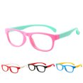 thumbnail image 4 of Kids Anti Blue Rays Glasses Light Blocking Eyeglasses Protection Flat Glassess Computer Computer Phone Anti UV Flat Goggles, C6 Red Frame, 4 of 8