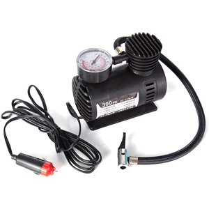 Car Tire Inflator Auto Mini Air Compressor Tire Pump With Pressure Gauge For Car Bicycle