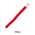 thumbnail image 3 of Pack de 100 ID Bracelet Brassard de Concert Barre de Résistance à la Chaleur une Fois Bracelet Respirant Bracelets Imperméables Reconnaissance Sangle Rouge, 3 of 8