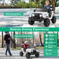 thumbnail image 4 of Gymax 12V Kids Ride on Truck Car w/Remote Control Threaded Wheels 3 Speeds LED Lights White, 4 of 10