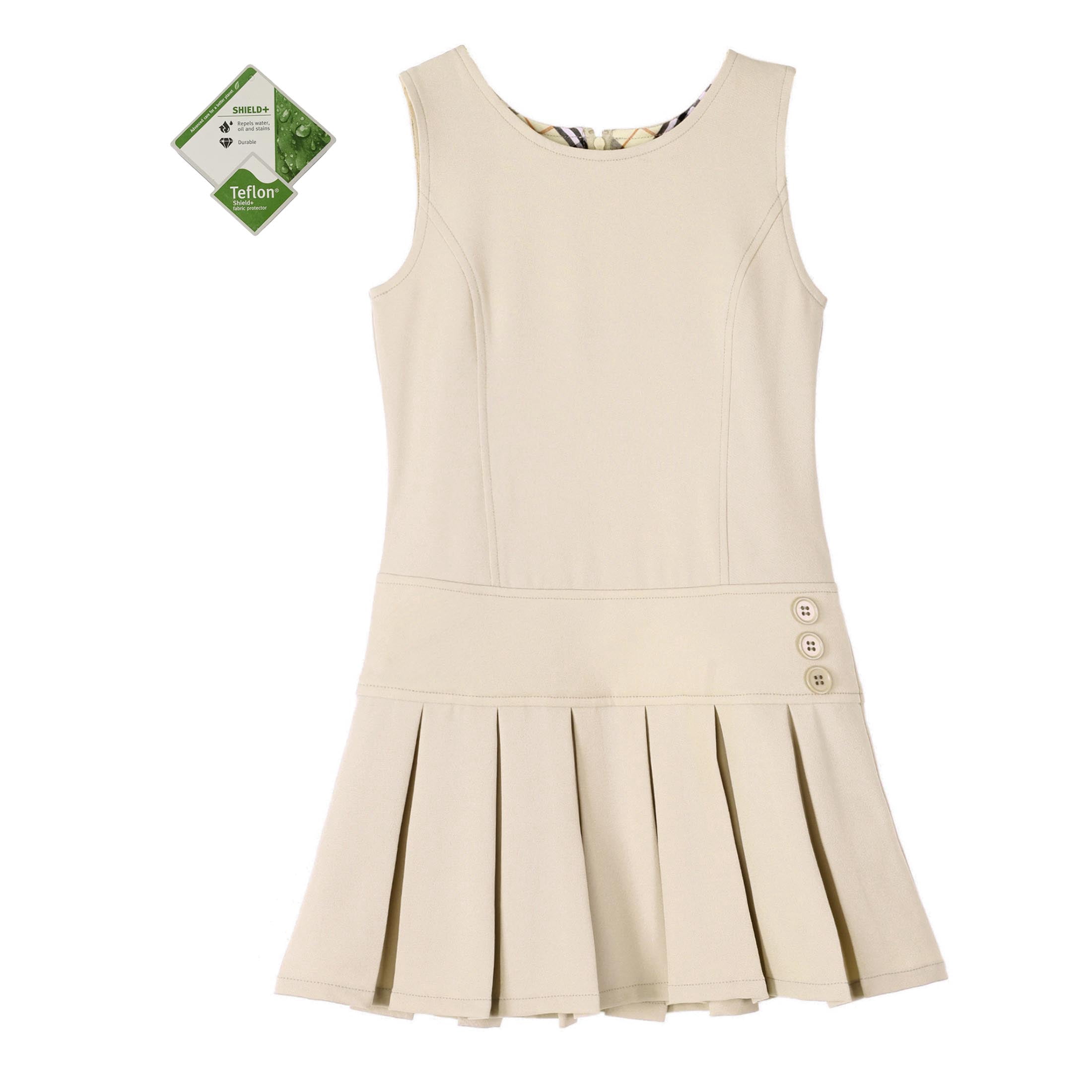 Bienzoe Chandail d'Uniforme Scolaire Extensible Plissé Durable pour Fille Kaki 16