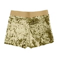 thumbnail image 4 of Women Sequins Shorts Disco Hot Pants Shiny Glitter Jazz Mini Short Stretch Dance, 4 of 5