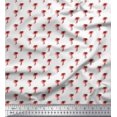 thumbnail image 1 of Soimoi Red Georgette Viscose Fabric Palm Tree Decor Fabric Printed Yard 42 Inch Wide, 1 of 5