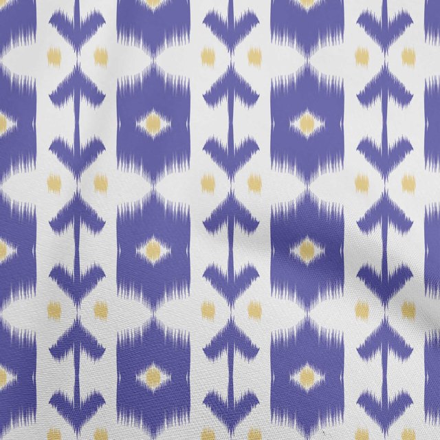 oneOone Viscose Chiffon Bluish Violet Fabric Ikat Dress Material Fabric Print Fabric By The Yard 42 Inch Wide