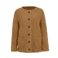 thumbnail image 4 of Winter Clearance Cardigan Sweaters for Women Long Sleeve Loose Coat Cardigan Solid Color Sweater, 4 of 8