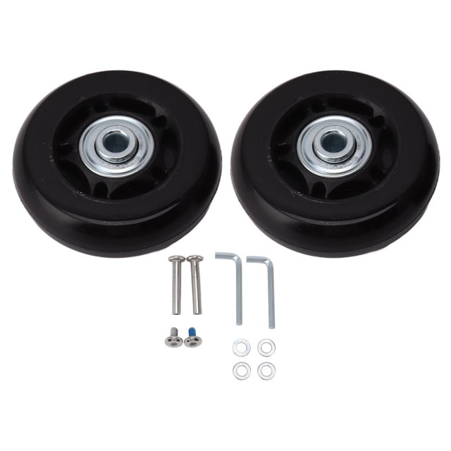 Roues Pivotantes à Double Roulement de Roue de Remplacement de Bagage pour Valise de Valise de Valise 60x18mm/2.4x0.7in