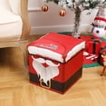 thumbnail image 4 of Leodye 1pcs Tabouret de Rangement pour la Maison Cadeau de Noël Boîte de Rangement Boîte de Rangement Boîte de Rangement de Noël Boîte de Rangement pour Jouets pour Enfants-11.81 x 12.6 Po, 4 of 6