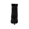 thumbnail image 2 of Unique Bargains Women's Mesh Stiletto High Heels Ruffle Prom Ankle Boots Black 7.5, 2 of 7