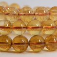 thumbnail image 2 of Bracelet Extensible Unisexe en Perles Rondes de 10 mm avec Pierre Précieuse en Citrine Naturelle 6,5 Pouces, 2 of 2