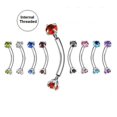 thumbnail image 1 of Eyebrow Ring 16g Jewelry Internally threaded Surgical Steel 5/16" 8mm, 1 of 1