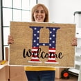 thumbnail image 1 of 4th of July Door Mat Outdoor,Independence Day Welcome Doormat, 4th of July Coir Doormat with Non Slip Backing ,Patriotic Mat Star Front Porch Rugs For Home Entrance 4th of July Decoration,(15*24"), 1 of 2