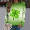 thumbnail image 2 of QIPOPIQ Chandails à Manches Longues pour Femmes T-Shirts de la Saint-Patrick Chandail Shamrock T-Shirt Vert Hauts T-Shirts de la Saint-Patrick Tuniques à Col Rond pour Dames T-Shirts de Fête T-Shirts Graphiques Aubaines, 2 of 4